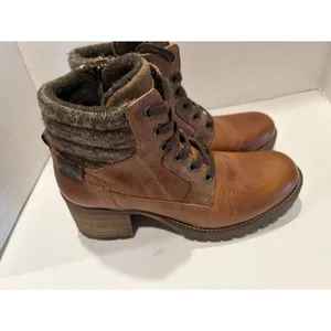 Bullboxer Carmen Combat Boots Booties Shoes Womens Size 8 Brown Leather Lace Up thumbnail 5
