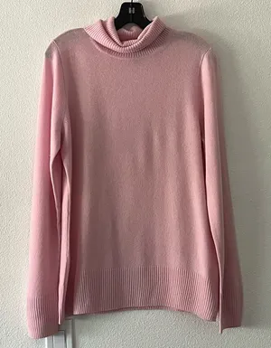 {J.Crew} Light Pink Cashmere Turtleneck Sweater thumbnail 1