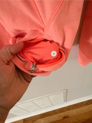 lululemon athletica Coral Pink Long-Sleeve Zip V-Neck Pullover thumbnail 5