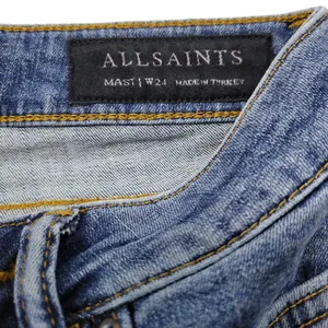 Allsaints Jeans Size 24 23x26.5 All Saints Mast Skinny Jeans Stretch Altered Hem thumbnail 6