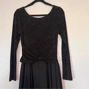 JESSICA McCLINTOCK VINTAGE DRESS BLACK SPARKLE FORMAL MAXI DRESS SIZE 10 #124 thumbnail 15