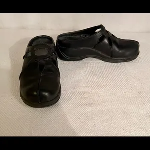 Dansko Black Leather Closed Toe Slide Mule Women's Clog Shoe Sz EU 39 Worn On TV thumbnail 3