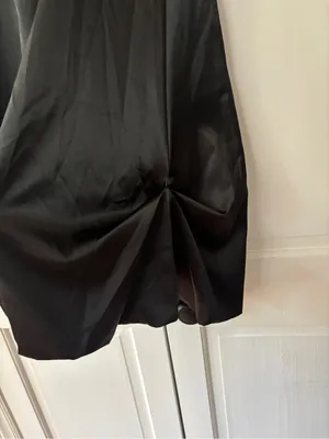 Japanese Weekend San Francisco Maternity‎ Black Strapless Satin Dress Size Small thumbnail 4