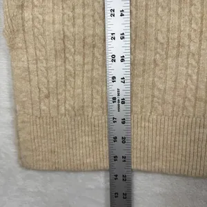 Zara Womens Beige Cable Knit Shawl Neck Sweater Size Small Relaxed Fit Soft Cozy thumbnail 5