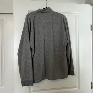 Grey vintage U.S. Polo Assn. quarter zip sweatshirt fleece in large Preloved Has holes for drawstring but doesn’t come with one thumbnail 5
