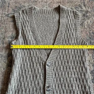 Sleeveless VTG Knit Button Front Sweater Cardigan thumbnail 3
