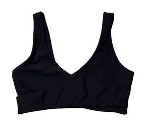 Fabletics Black V Neck Low Impact Sports Bra Bralette Grip Band S M thumbnail 1