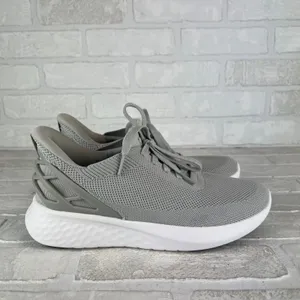 Kizik Athens Sneakers Gray Hands Free Slip On Womens 8 Mens 6.5 Lace Up Comfort thumbnail 2