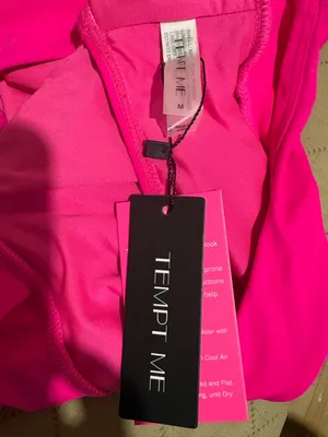 TEMPT ME Pink Ruffle Swim Skirt Size M thumbnail 3