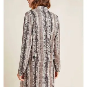 Blank NYC Snake Charmer Vegan Suede Jacket Duster Animal Print Boho Western thumbnail 2