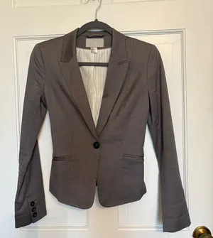 H&M Gray Blazer Jacket thumbnail 1