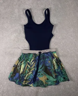 OFFLINE by‎ Aerie Ribbed Cut Out Romper Dress Athletic Blue Womens Size S thumbnail 1