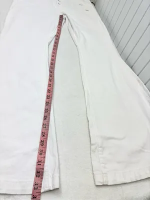 7 For All Mankind White High-Rise Button-Fly Jeans thumbnail 12