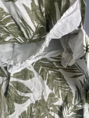 Abercrombie & Fitch Tropical leaf linen maxi skirt with slit Size: XXS thumbnail 3