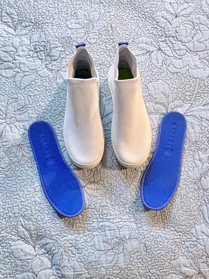 💥Rothy’s The Chelsea White Knit Slip-On Sneaker Boots Women’s Sz 6.5🧡 thumbnail 4