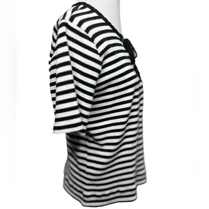 Lauren Ralph Lauren Nautical Lace-Up Ribbed Top Boxy Fit L/XL (Tag 2X) thumbnail 3