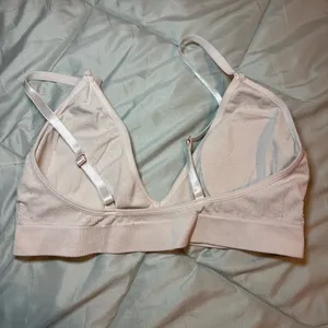 Danskin Intimates Seamless Bra Padded Cream Large thumbnail 3