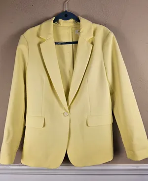 Maeve Anthropologie Womens‎ Butter Yellow Button Back Blazer Medium thumbnail 1