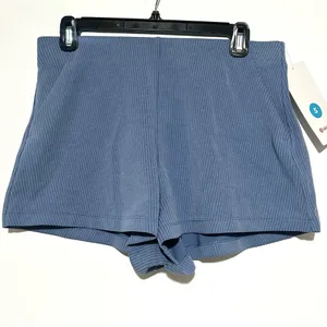 NWT Lululemon Ribbed Softstreme High-Rise Short 2" Size 8 Oasis Blue thumbnail 6