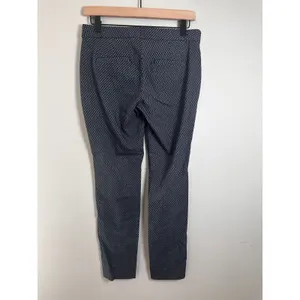 Banana Republic Sloan Slim Fit Pants Navy Blue Geometric‎ Diamond Print Womens 2 thumbnail 4