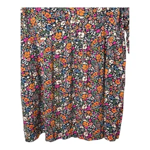 Democracy Floral Midi Dress Women 1X‎ Multicolor Boho Casual Rayon Button V-Neck thumbnail 6