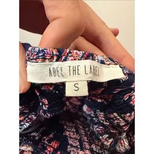 Abel the Label Anthropologie Vienna Halter Floral Maxi Dress Blue Pink Size S thumbnail 4
