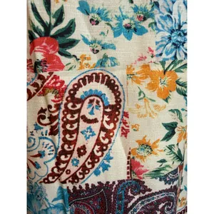 Boho Floral Paisley Patchwork Halter Mini Dress Multi whimsi cottage fairy retro thumbnail 2
