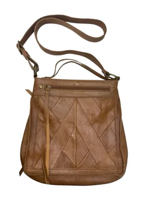 Lucky Brand Rayla Brown Leather Bohemian Crossbody Purse thumbnail 1