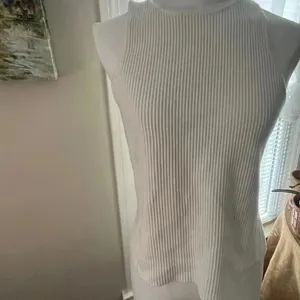 Marled Women‎ Large Sweater White Rayon Blend Fisherman Neutral Capsule Classic thumbnail 5
