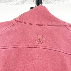 Lululemon Women Scuba Oversized‎ Funnel Neck Half Zip Smoky Red Sweatshirt M/L thumbnail 7