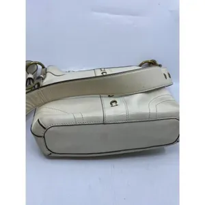 coach medium w adjustable strap white leather cros thumbnail 5