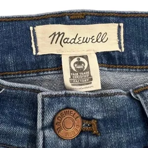 Madewell 9" Mid Rise Skinny Jeans Blue Wash Denim Eco Edition Distressed Size 25 thumbnail 5