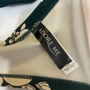 ADORE ME Green & Pale Pink Floral Bikini Top Swimsuit Bathing Suit |‎ Size 2X thumbnail 6