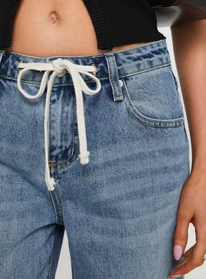 Princess Polly Mellowed Out Slouchy Jeans Mid Blue thumbnail 3