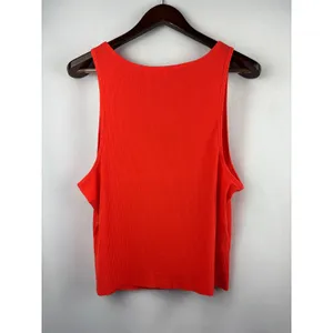 Women’s Good American Size 3X Bright Orange Ribbed Tank thumbnail 3
