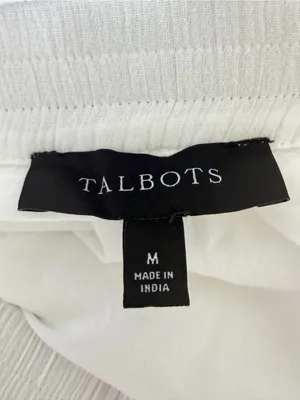 Talbots Crinkle Gauze Tiered Midi Skirt Womens M White Lined Peasant Cottage thumbnail 6