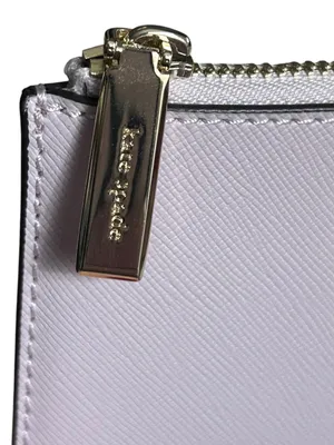 Kate Spade New York Lavender Lilac Saffiano Zip Pouch Clutch NWOT thumbnail 10