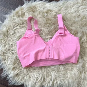 Source Unknown New bright pink seamless wireless comfort bra adjustable shoulder straps M thumbnail 2
