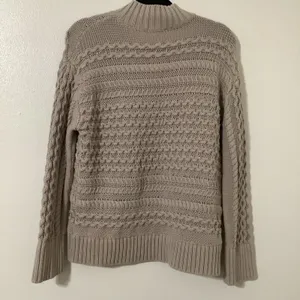 Haven Well‎ Within Quiet Luxury Organic Cotton Cable Knit Funnel Neck Sweater S thumbnail 6
