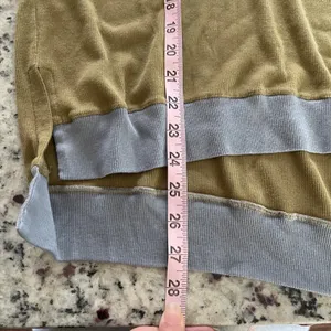 Free‎ People Feeling It Patchwork Sweatshirt Jersey Khaki Blue Paisley Small thumbnail 10