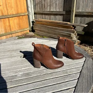 Lance Block Heel Bootie In Cognac Oiled‎ Leather by Bp size 8 fall winter casual thumbnail 2