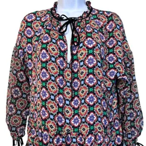 ALICE & OLIVIA Arnette Dress S Palace Tiles Drop Waist Tiered cottagecore thumbnail 8
