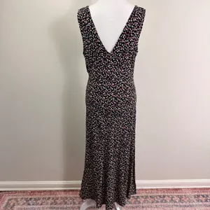 Rails Womens Black Ditsy Floral V-Neck Sleeveless Maxi Slip Dress Size Medium thumbnail 3