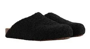 NEW Vesa Black Fuzzy Loafers thumbnail 1