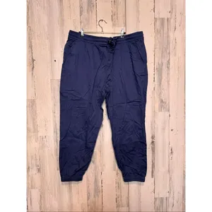 GAP Women’s Navy Blue Jogger Pants XXL Elastic Waist Lightweight Casual Lounge P thumbnail 4