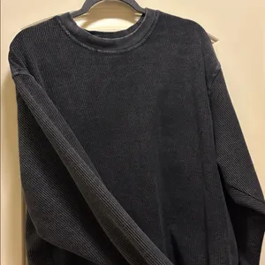 Moon Ryder Black Mineral Acid Wash 100% Cotton Pull Over Crew Sweatshirt thumbnail 3