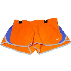 Nike Dri-FIT Womens Size Medium Running Shorts Orange‎ Blue Athletic Gym Workout thumbnail 2