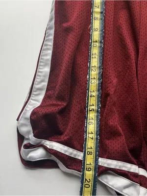 Champion 90’s Maroon Women's Athletic Basketball Shorts with White Trim thumbnail 8