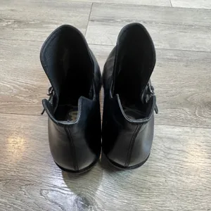 Sam Edelman Black‎ Leather Cut-Out Ankle Boots Pointed Toe Block Heel Size 9 thumbnail 3