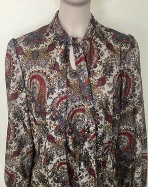 Vintage 1970’s Paisley Print Dress thumbnail 4